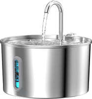 Aquivra® Stainless Steel Filtered Pet Water Fountain