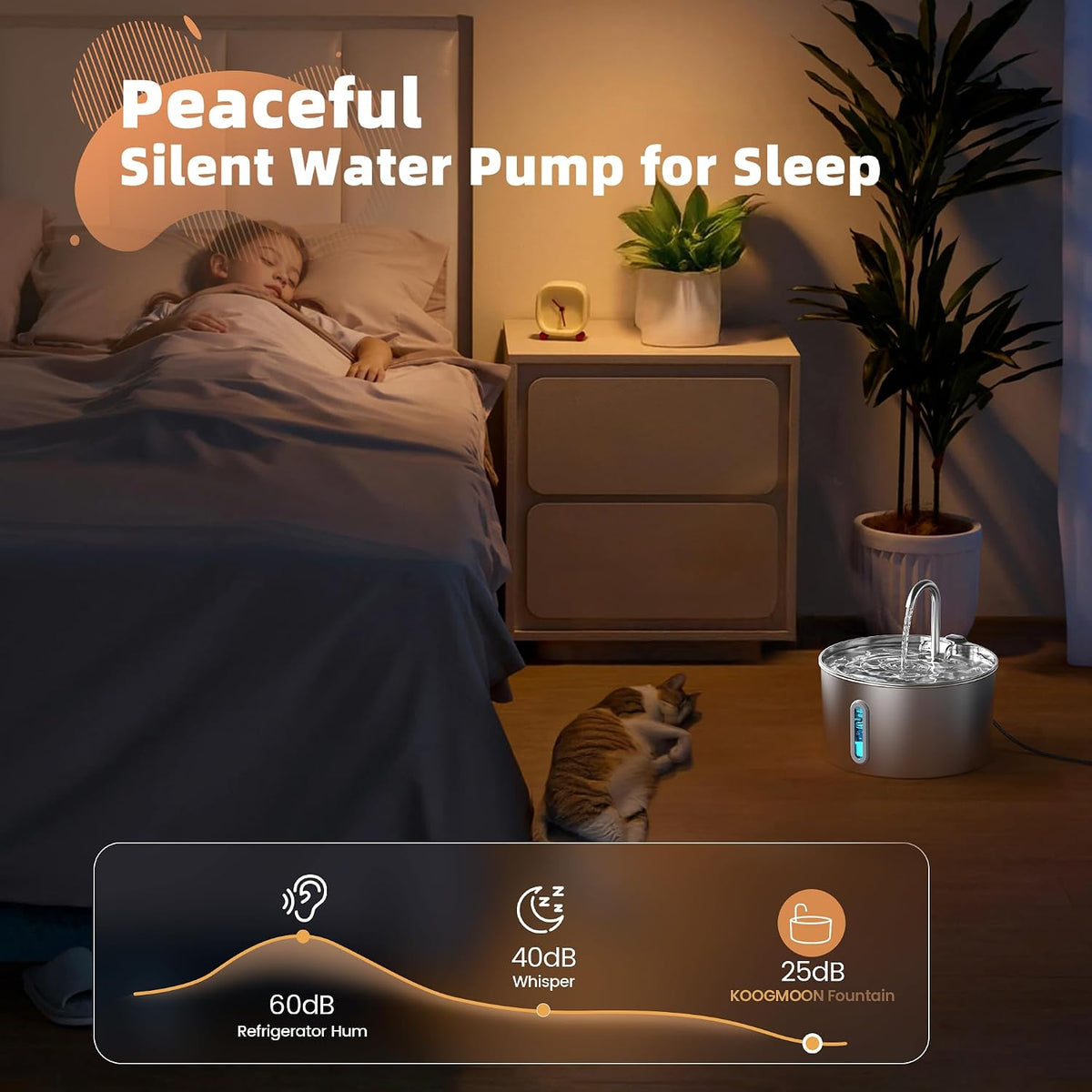 Aquivra® Stainless Steel Filtered Pet Water Fountain