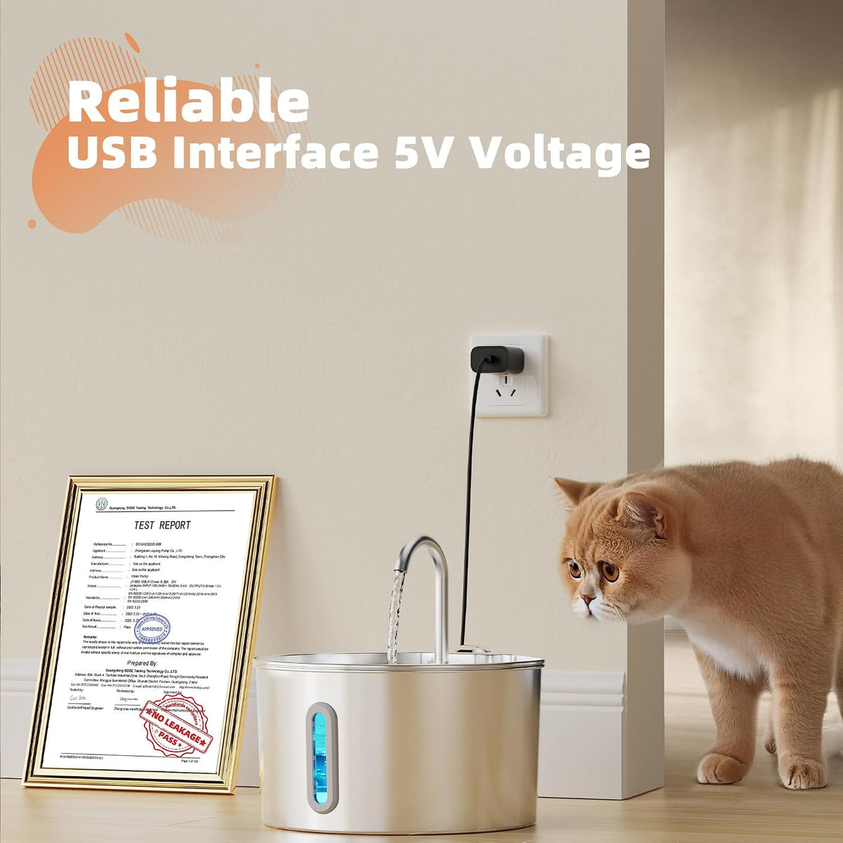 Aquivra® Stainless Steel Filtered Pet Water Fountain