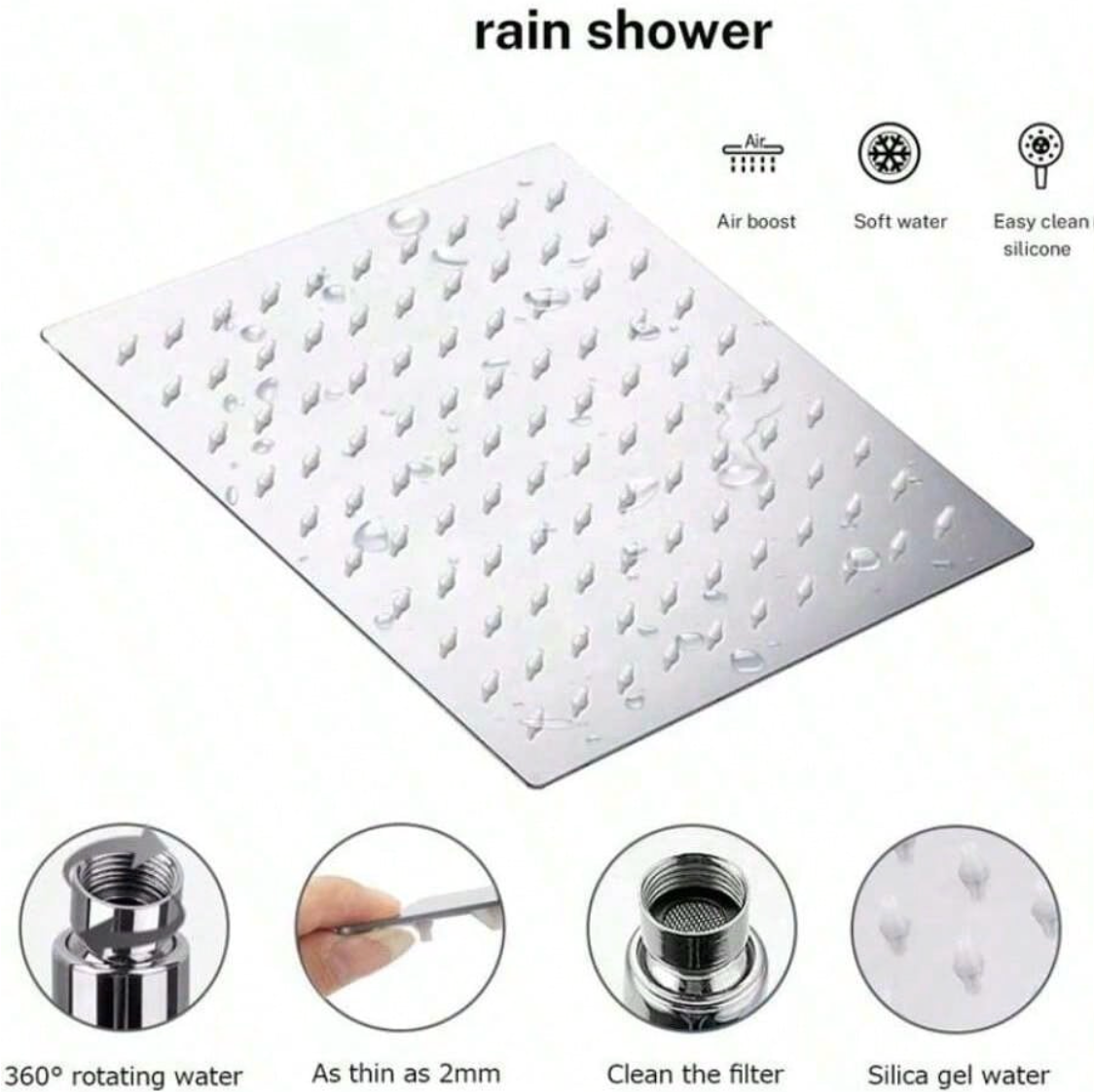 Aquivra® High Pressured Filtered Shower Head SET