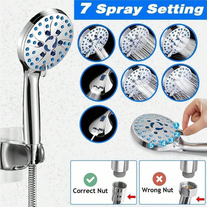 Aquivra® High Pressured Filtered Shower Head SET