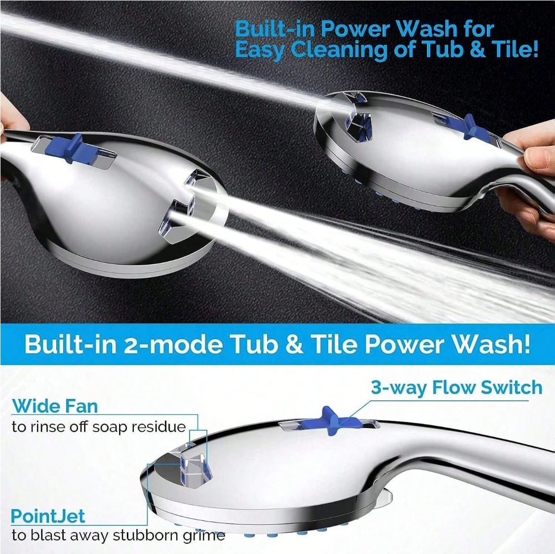Aquivra® High Pressured Filtered Shower Head SET